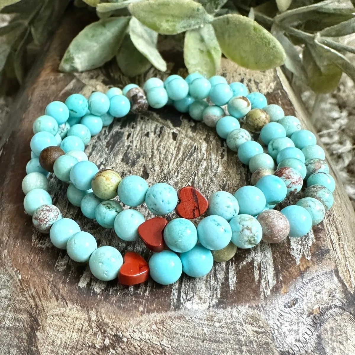 Turquoise   Red Jasper Mini