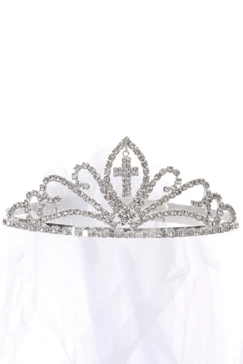 Veil - with Daughter of the King Cross Tiara (and dangling charm)