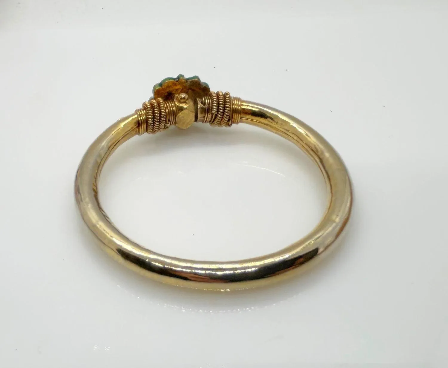Vintage Indian Mogul Style Enamel Bangle Bracelet