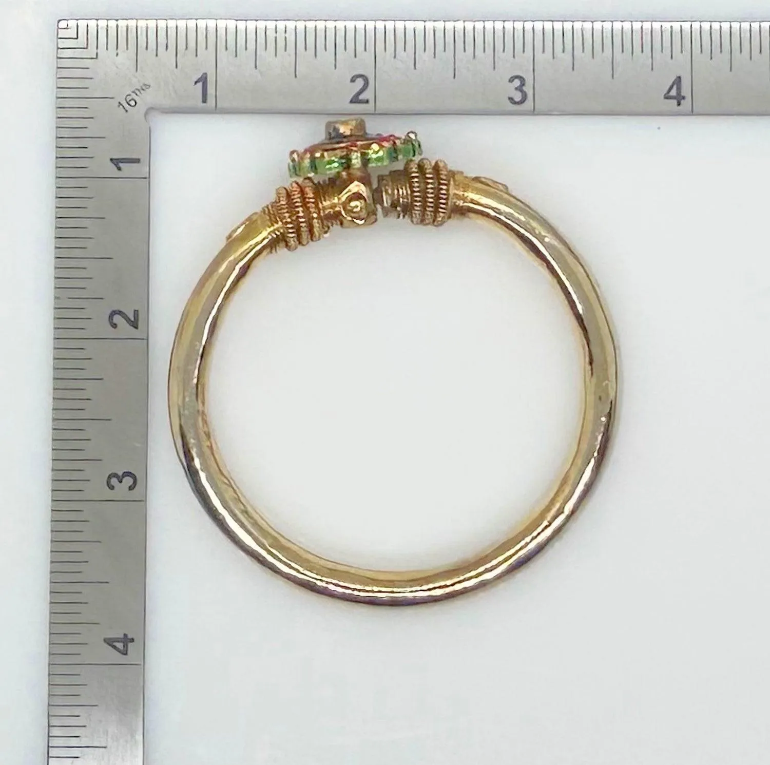 Vintage Indian Mogul Style Enamel Bangle Bracelet