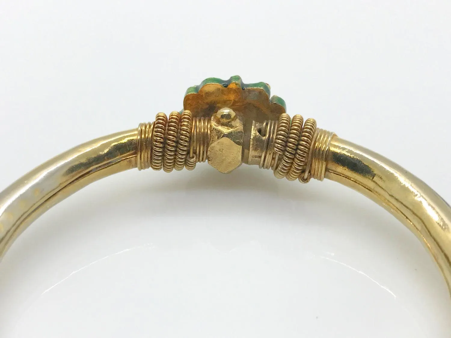 Vintage Indian Mogul Style Enamel Bangle Bracelet