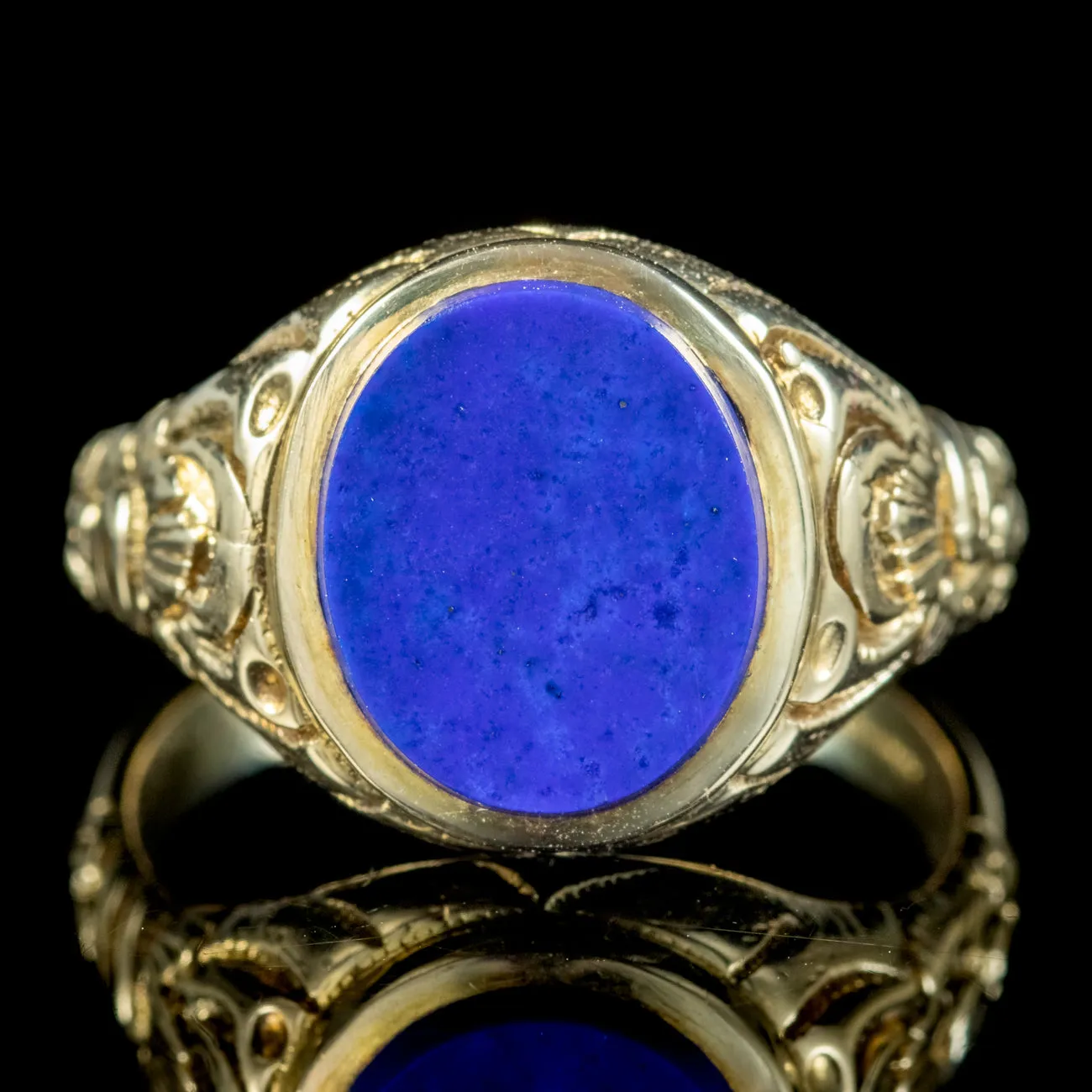 Vintage Lapis Lazuli Signet Ring Dated 1989