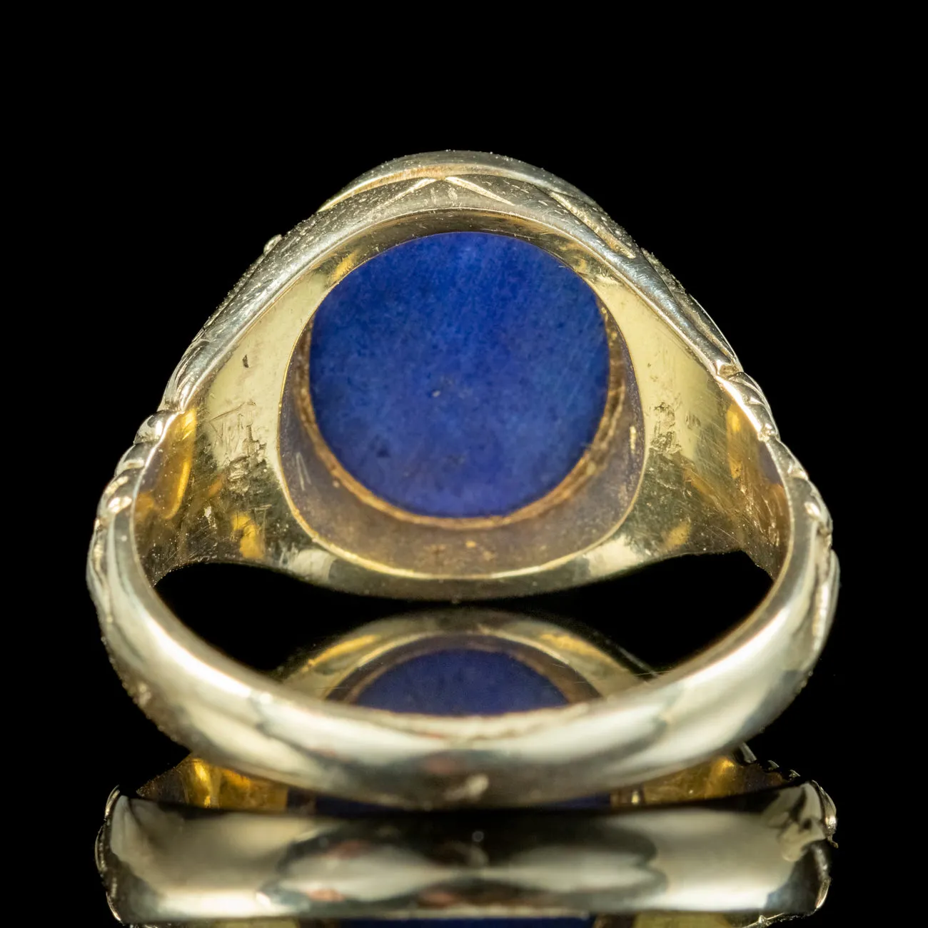 Vintage Lapis Lazuli Signet Ring Dated 1989