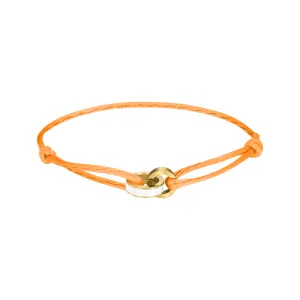 WEWA ORANGE CORD WHITE CHIP BRACELET WEWA ORANGE CORD WHITE CHIP BRACELET