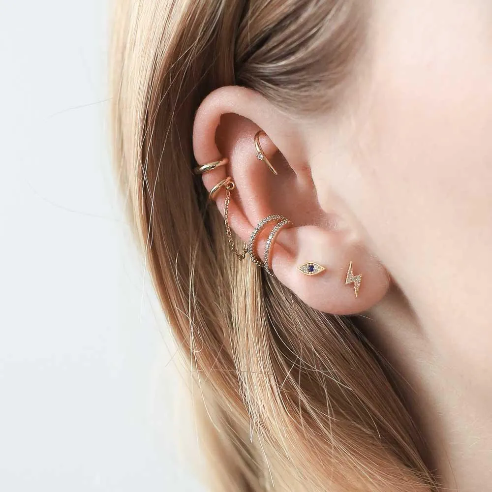Whispering Star Hoop Earrings