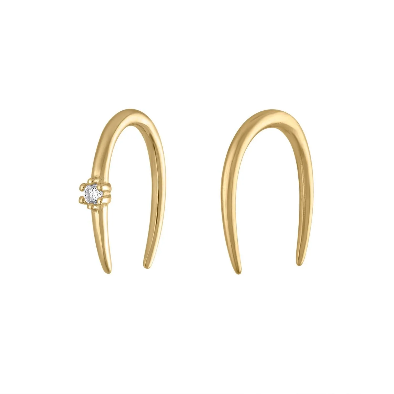 Whispering Star Hoop Earrings