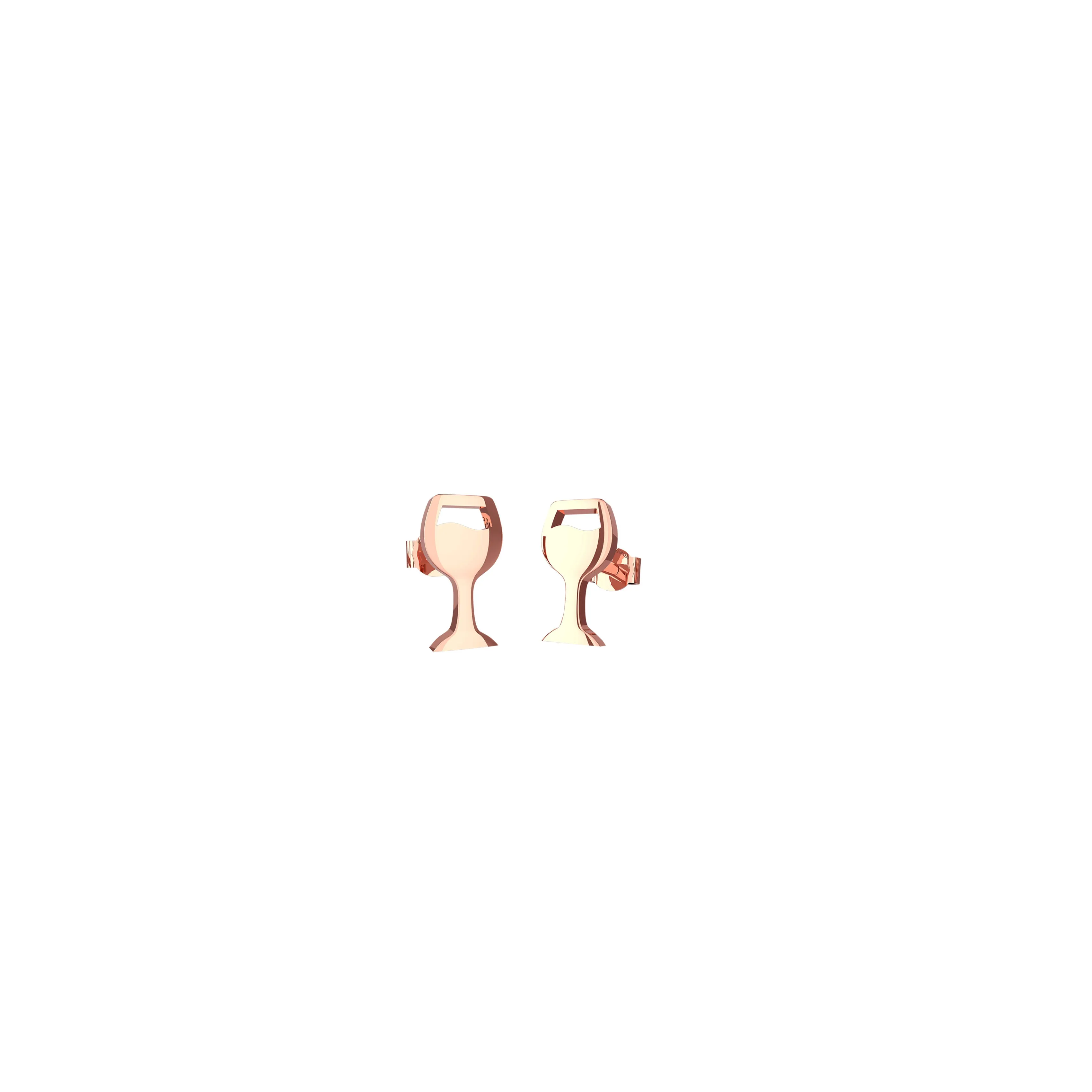 Wine Glass Ear Studs Jewelry