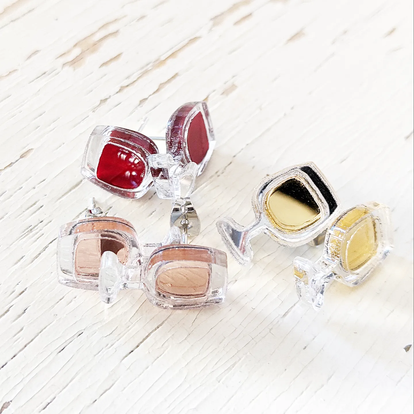 Wine Glass Earring Collection - Hypoallergenic Titanium Posts